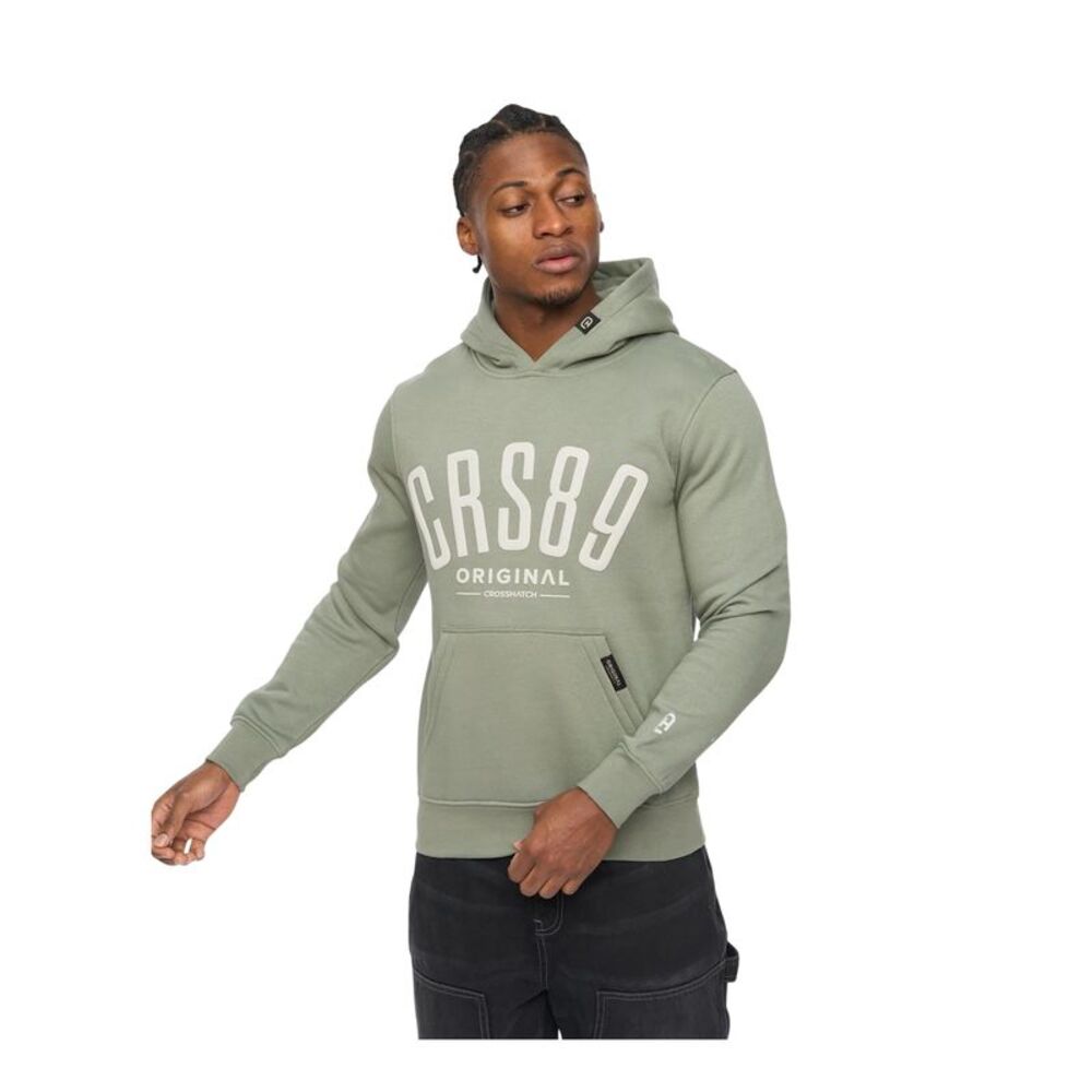 Crosshatch Mens Hallfell Hoodie / Olive